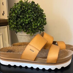 Reef Women's Tan Platform Sandals